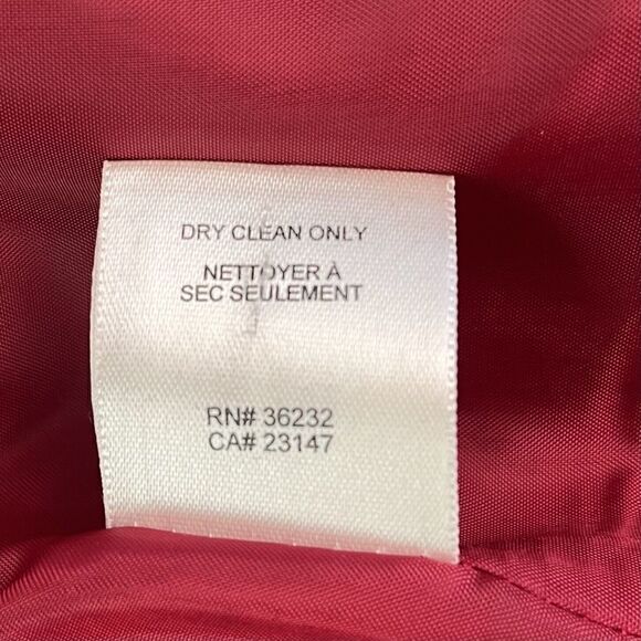 Vintage Talbots Red Wool Blend Coat Size 8 Overcoat Peacoat Patch pockets Lined - Picture 12 of 13